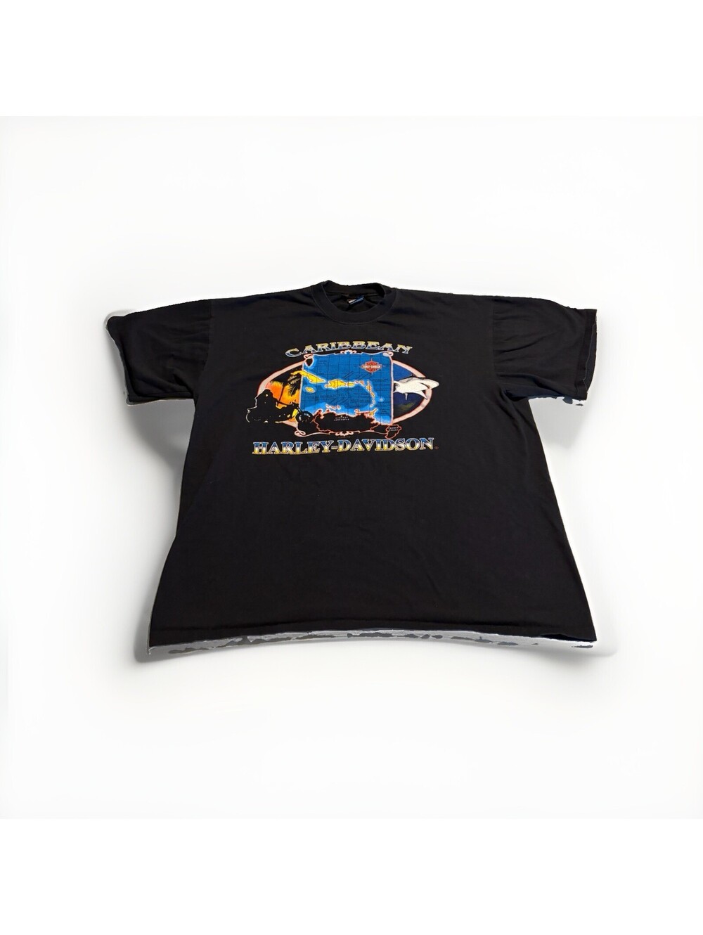 Harley-Davidson Caribbean St. Thomas Graphic T-Shirt Men's Size XL Black